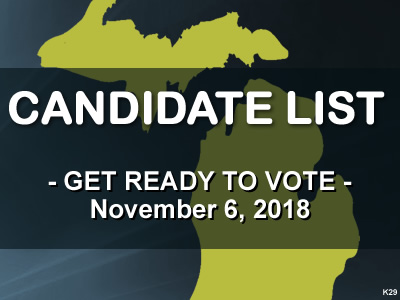 2018 List of Candidates for Michigan Election