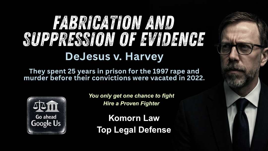 Fabricating and Suppressing Evidence Lawsuit (DeJesus v. Harvey)